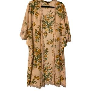 Forever 21 Floral lace duster